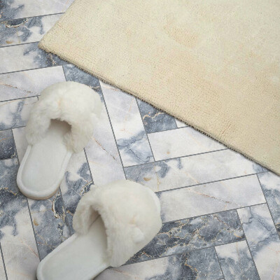 Rectangular decorative wall panel Herringbone marble pattern