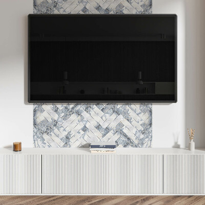 Rectangular decorative wall panel Herringbone marble pattern