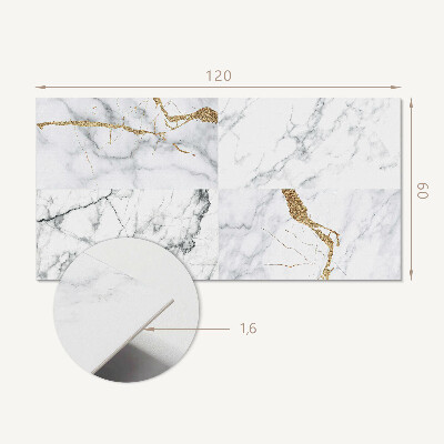 Rectangular wall panel Marble patterns with delicate veins