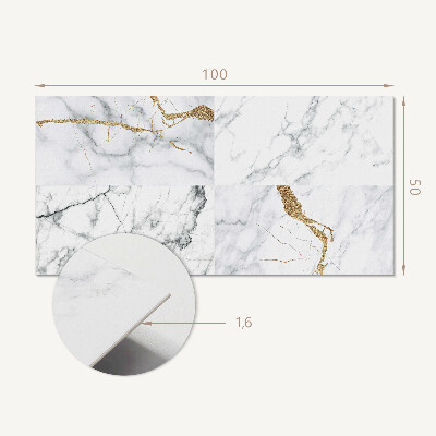 Rectangular wall panel Marble patterns with delicate veins