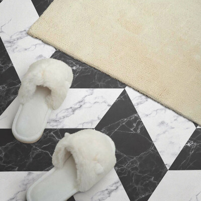 Rectangular decorative wall panel Marble herringbone in an elegant style