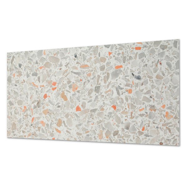 Rectangular bathroom wall panel Pattern with stone accents