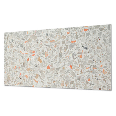 Rectangular bathroom wall panel Pattern with stone accents