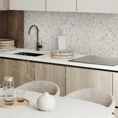 Rectangular bathroom wall panel Pattern with stone accents