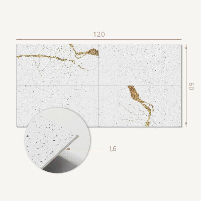 Rectangular wall panel Stylish marble motif