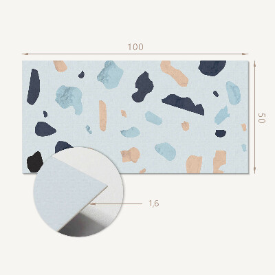 Rectangular wall panel Abstract rock motif