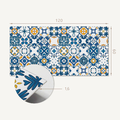 Rectangular wall panel Mosaic motifs in the layout