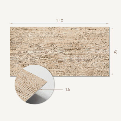Rectangular bathroom wall panel Authentic wood pattern