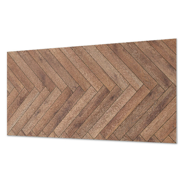 Rectangular decorative wall panel Boards arranged in a herringbone pattern