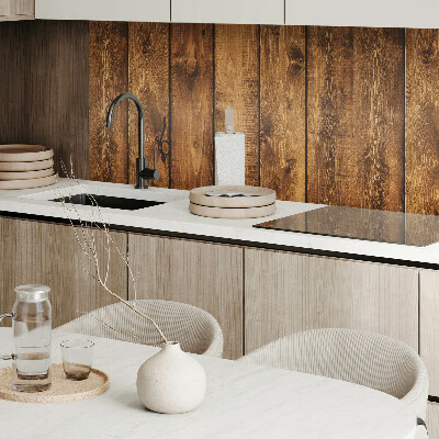 Rectangular bathroom wall panel Wooden boards with a unique texture