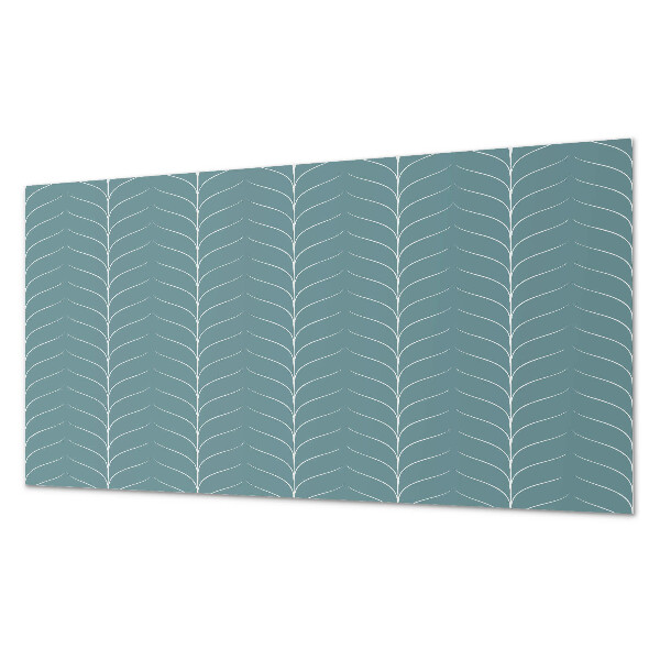 Rectangular bathroom wall panel Leafy arrangement in even rows
