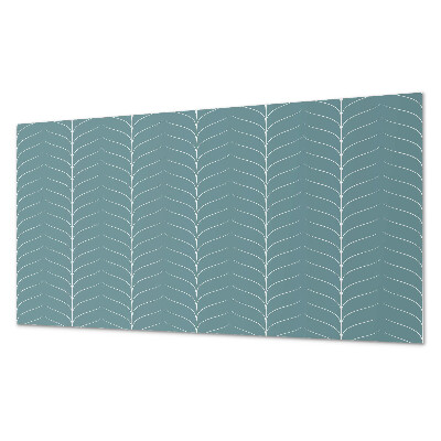 Rectangular bathroom wall panel Leafy arrangement in even rows