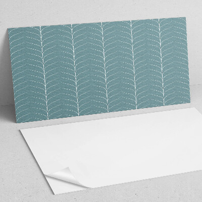 Rectangular bathroom wall panel Leafy arrangement in even rows