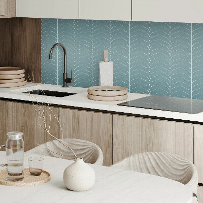 Rectangular bathroom wall panel Leafy arrangement in even rows