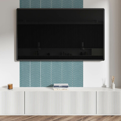 Rectangular bathroom wall panel Leafy arrangement in even rows