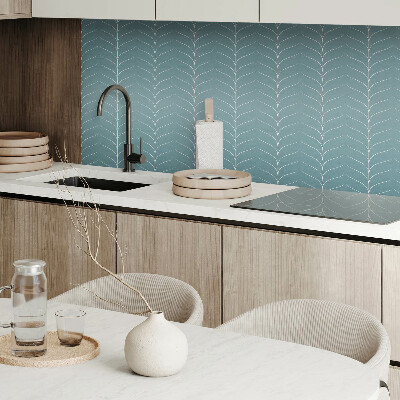 Rectangular bathroom wall panel Leafy arrangement in even rows