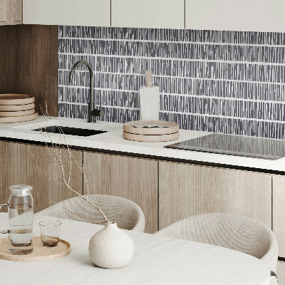 Rectangular bathroom wall panel Modern line motif