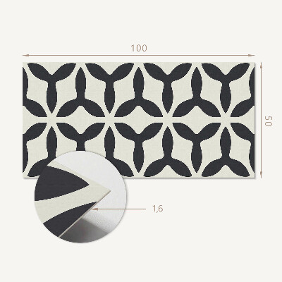 Rectangular wall panel Elegant fin motif