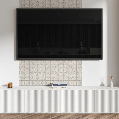 Rectangular decorative wall panel Round pattern in geometric style