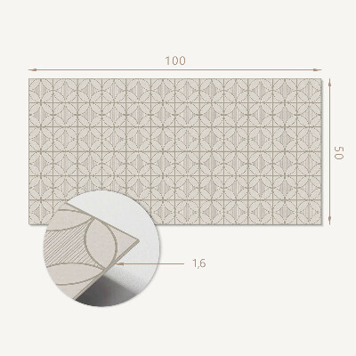 Rectangular decorative wall panel Round pattern in geometric style
