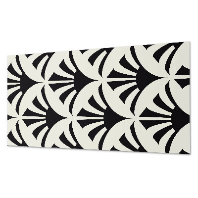 Rectangular wall panel Green accents in an abstract style