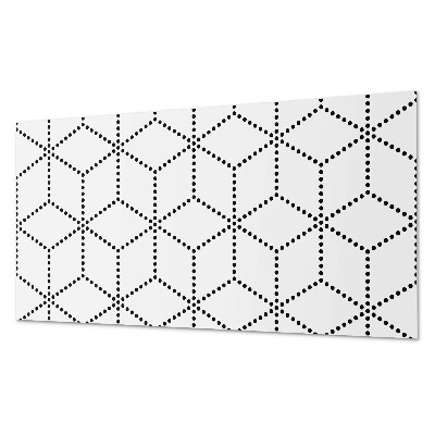 Rectangular wall panel Hexagonal dot motif