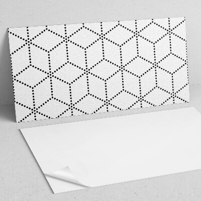Rectangular wall panel Hexagonal dot motif