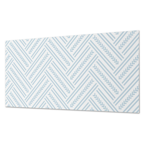 Rectangular bathroom wall panel Zigzag pattern with linear accents