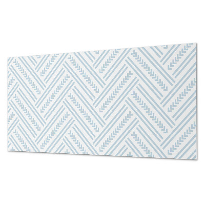 Rectangular bathroom wall panel Zigzag pattern with linear accents