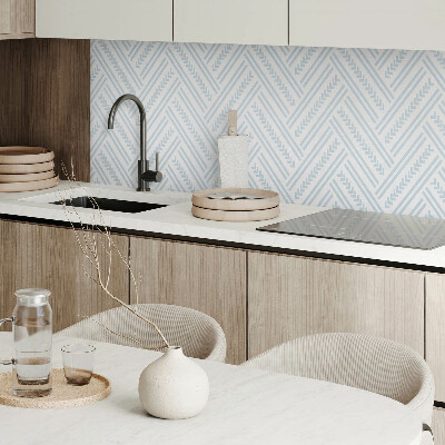 Rectangular bathroom wall panel Zigzag pattern with linear accents