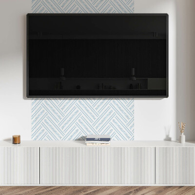 Rectangular bathroom wall panel Zigzag pattern with linear accents