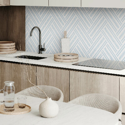 Rectangular bathroom wall panel Zigzag pattern with linear accents