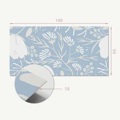 Rectangular wall panel Floral motif