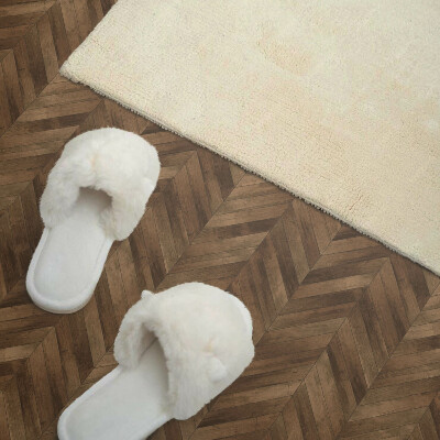 Rectangular wall panel Herringbone pattern of boards