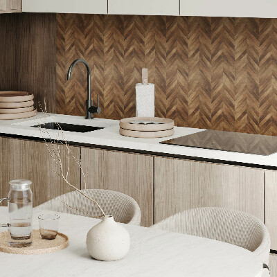 Rectangular wall panel Herringbone pattern of boards