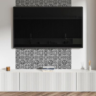 Rectangular bathroom wall panel Geometric motifs in tiles
