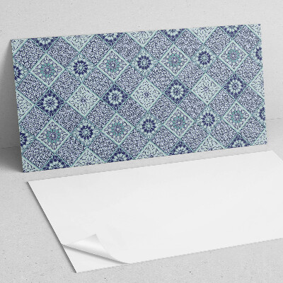 Rectangular bathroom wall panel Mosaic shapes in a geometric style