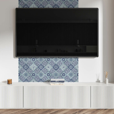 Rectangular bathroom wall panel Mosaic shapes in a geometric style