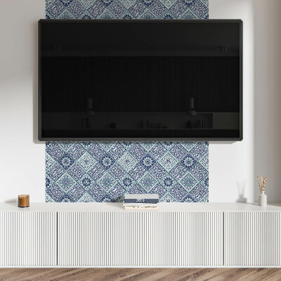Rectangular bathroom wall panel Mosaic shapes in a geometric style