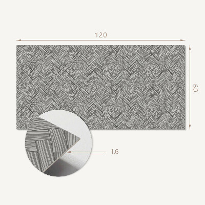 Rectangular decorative wall panel Braided wood motif