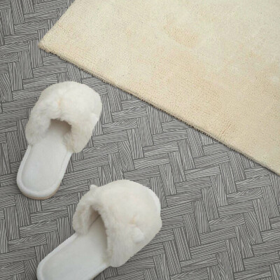 Rectangular decorative wall panel Braided wood motif