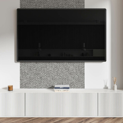 Rectangular decorative wall panel Braided wood motif