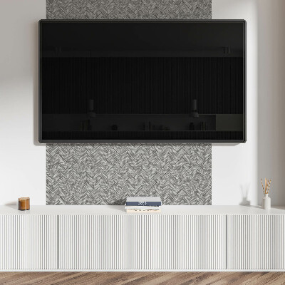 Rectangular decorative wall panel Braided wood motif