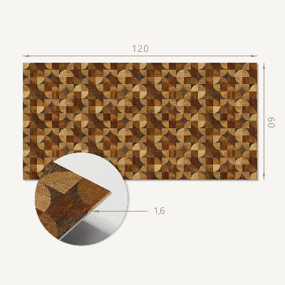 Rectangular bathroom wall panel A pattern inspired by the geometry of wood