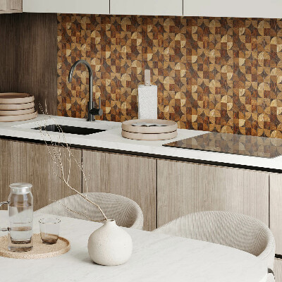 Rectangular bathroom wall panel A pattern inspired by the geometry of wood