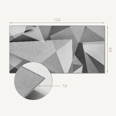Rectangular bathroom wall panel Abstract geometric polygon motif