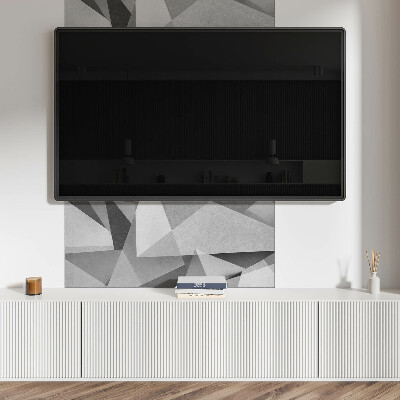 Rectangular bathroom wall panel Abstract geometric polygon motif