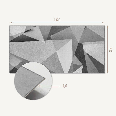 Rectangular bathroom wall panel Abstract geometric polygon motif