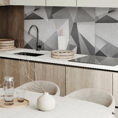 Rectangular bathroom wall panel Abstract geometric polygon motif