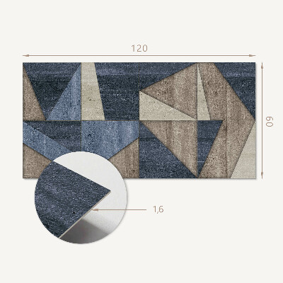 Rectangular wall panel Modern geometric motif